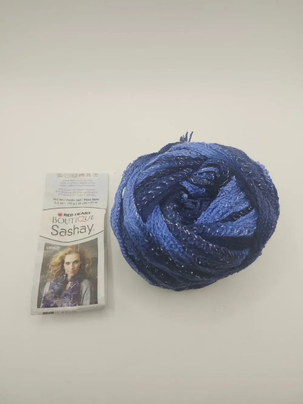 Red Heart‎ Boutique Sashay Yarn Rumba 1934 Partial Cake Ruffle Scarf 3.5 oz